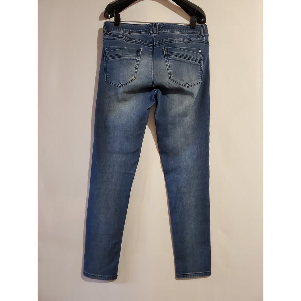 Democracy Ab Technology Distressed Medium Wash Skinny Jeans Womens Size 6 - Picture 2 of 9